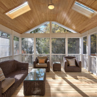 Screen porch w-sky lights